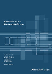 Allied Telesis AT-AR021 (U) BRI-U Hardware Reference Manual