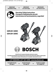 Bosch GDX18V-1800C Manuals | ManualsLib
