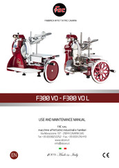 Fac F300 VO L Use And Maintenance Manual