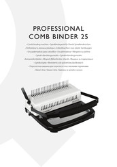 Q-Connect PROFESSIONAL COMB BINDER 25 Quick Start Manual