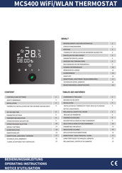 Warm-on MCS400 Operating Instructions Manual