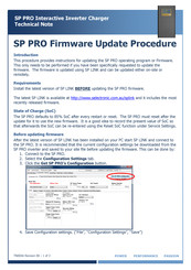 Selectronic SP PRO Series Technical Note