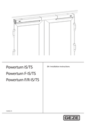 GEZE Powerturn F-IS/TS Installation Instructions Manual
