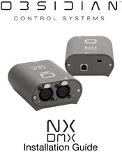 OBSIDIAN CONTROL SYSTEMS NX DMX Installation Manual
