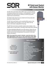 SOR 681 Point Level Control General Instructions Manual
