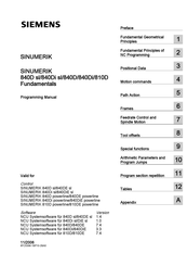 Siemens SINUMERIK 840Di Programming Manual