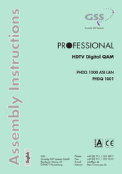 Gss PHDQ 1000 ASI LAN Assembly Instructions Manual