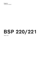 Gaggenau BSP 221 Instruction Manual