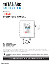 OGI TotalArc BMS 460246 SOLAR POWER Operator's Manual