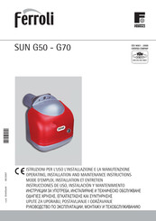 Ferroli SUN G50 Operating, Installation And Maintenance Instructions