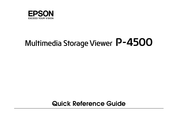 Epson P-4500 Quick Reference Manual