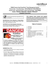 Heat&Glo PRIMO60ST Installation Instructions Manual