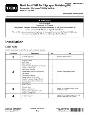 Toro 131-3301 Installation Instructions & Owner's Manual