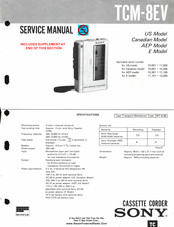 Sony TCM-8EV Service Manual