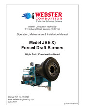 Webster JBEX Series Operation, Maintenance & Installation Manual