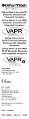 Johnson & Johnson DePuy Mitek 3.5 mm VAPR T Instructions For Use Manual