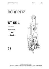 Hohner ST 55 L Operating Instructions/Spare Parts List