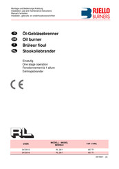 Riello Burners RL 28/1 Installation, Use And Maintenance Instructions