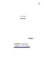 Test Equipment Depot Megger MPQ1000 Quick Manual