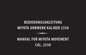 Citizen MOVEMENT 2350 Instruction Manual