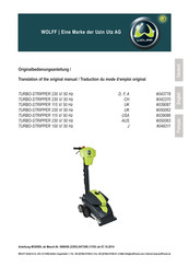 WOLFF Turbo-stripper 230V Translation Of The Original Manual