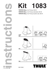 Thule 1083 Instructions Manual