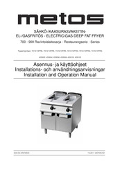 Metos 7310/10FRG Installation And Operation Manual