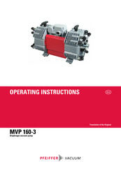 Pfeiffer Vacuum MVP 160-3 Operating Instructions Manual