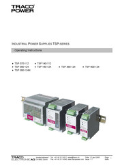 TRACO POWER TSP 360-124 Operating Instructions Manual