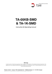 tae TA-05KB-SMD Instructions & Operating Manual