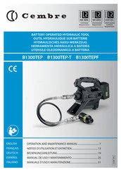 Cembre B1300TEP Operation And Maintenance Manual