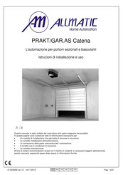 Allmatic PRAKT/GAR.AS Series Instructions For Use And Installation