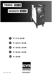 GYS DUOGYS 390-4S Manual