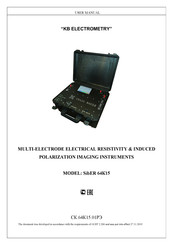 KB ELECTROMETRY SibER 64?15 Instruction Manual