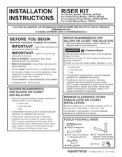 GE RISER KIT Installation Instructions Manual