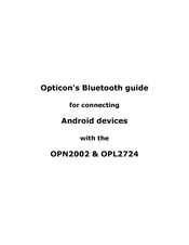 Opticon OPL 2724 ZAPPER Manual