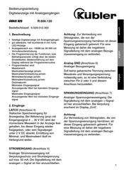Kübler CODIX 529 Operating Instructions Manual