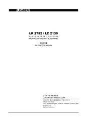 Leader LR 2752 Instruction Manual