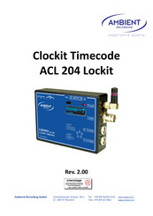 Ambient ACL 204 Instruction Manual