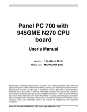 B&R MAPPC700A-ENG User Manual