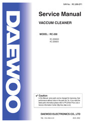 Daewoo RC-2006SV Service Manual