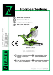 Zipper Maschinen ZI-KGS250 Operation Manual