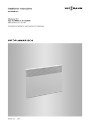 Viessmann Vitoplanar EC4.A2000S Installation Instructions Manual