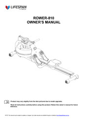 LifeSpan ROWER-810 Owner's Manual
