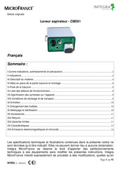 Integra MicroFrance CM201 Translation Of The Original Instructions