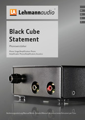 Lehmannaudio Black Cube Statement Manual