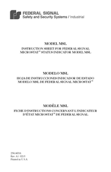 Federal Signal Corporation MICROSTAT MSL Instruction Sheet