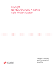Keysight N5192A UXG X-Series Security Features And Document Of Volatility