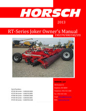 Horsch Joker RT-Series Owner's Manual