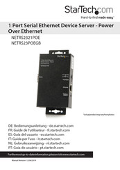 StarTech.com NETRS23POEGB Instruction Manual